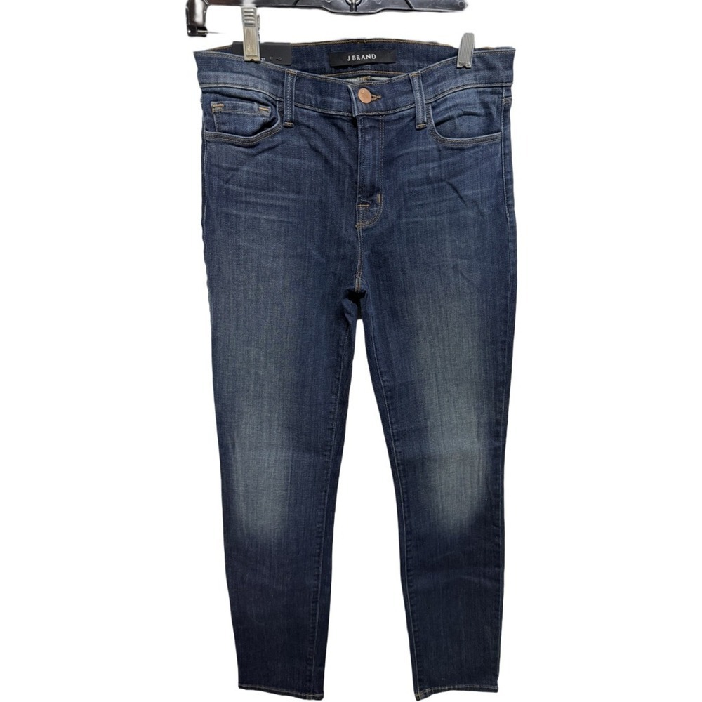 J Brand NWOT Close Cut Medium Wash Skinny Stretch Denim Jeans Size 27 Mid Rise